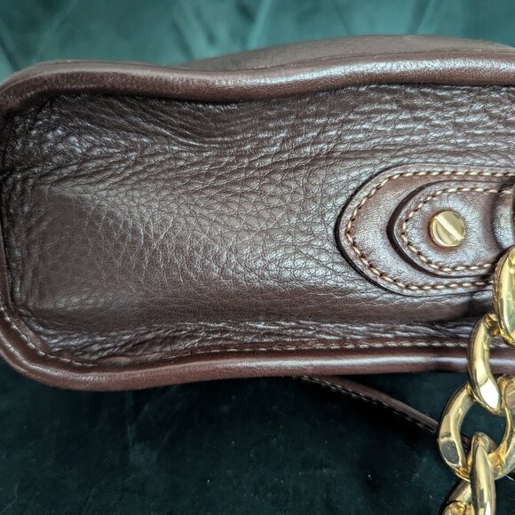 Michael Kors Brown Leather and Calfhair Margo Top Handle Satchel Bag - Picture 8 of 12